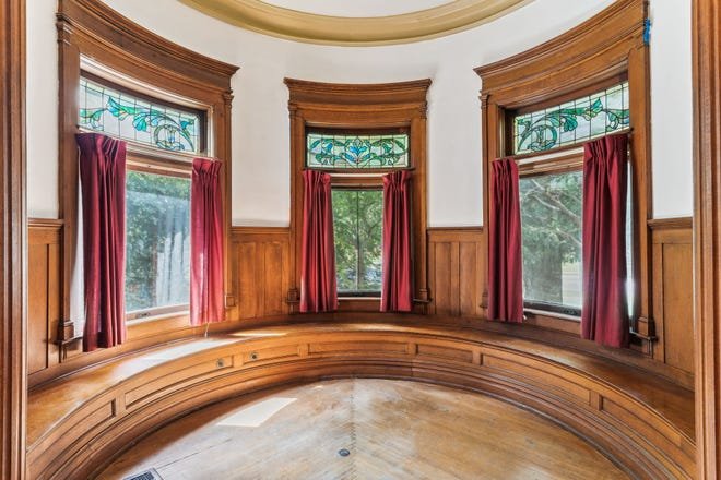 The interior of a turret in a 1908 Urbana mansion for sale