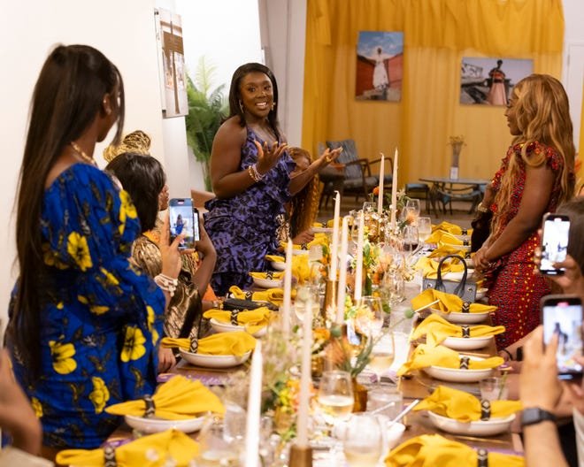 Thelma, Nana and Brenda Agyekum, the stars of Freeform's new series "Royal Rules of Ohio," attend an intimate dinner at Teranga in Harlem, New York. The series premiere of “Royal Rules of Ohio” airs May 15 at 10:30 p.m. on Freeform.