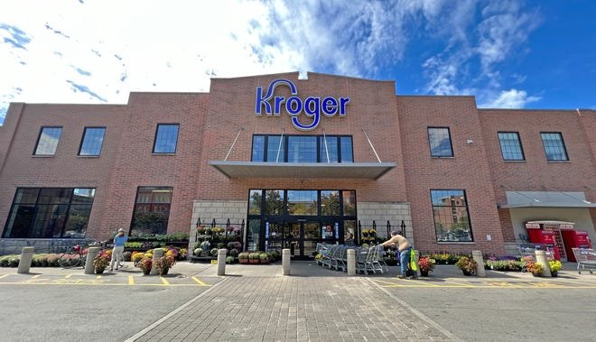 The Kroger grocery store in the Brewery District of Columbus is one of six locations that have recently increased security, including checking customers' receipts.