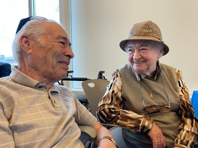 Sofiya Karpovich, 85, and her husband, Edgar Karpovich, 86, have been married 60 years. Sofiya said she barely escaped being shot by Nazis when she was 3 years old in the Ukrainian ghetto of Khmelnik.